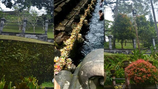 Pura Tirta Empul Ubud. Храм источников, купание и отдых с младенцем. Достопримечательности Бали смотреть онлайн