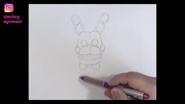 How to draw BON BON, FNAF, Как нарисовать БОН БОН, ФНАФ смотреть онлайн