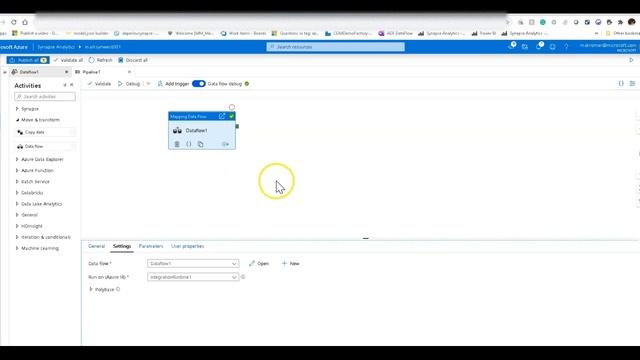 ADF Data Flows Debug Workflow Options смотреть онлайн
