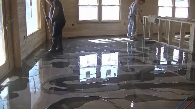 Пол из эпоксидной смолы смотреть онлайн