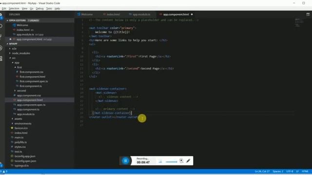 SideNav Navbar Angular material смотреть онлайн