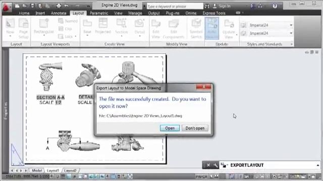 Export Layout to Model смотреть онлайн