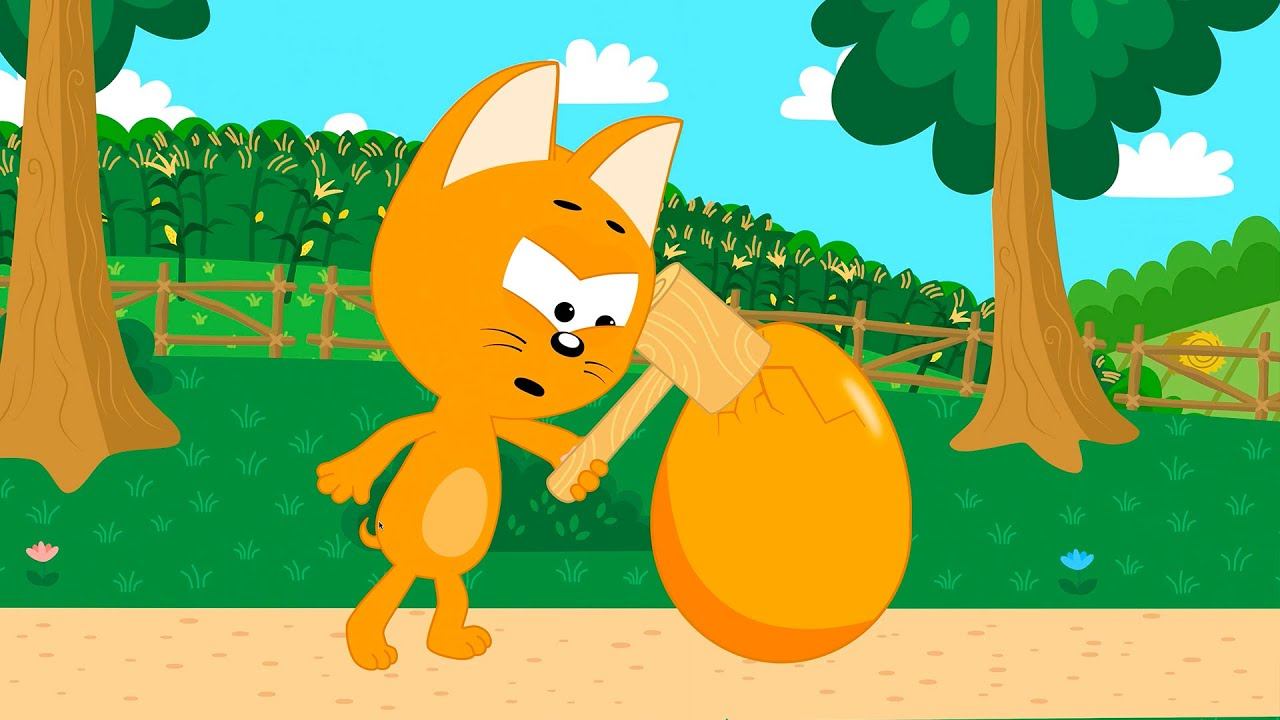 Разноцветные яйца Большой сборник мультфильмы и песни для малышей - Котенок Котэ смотреть онлайн