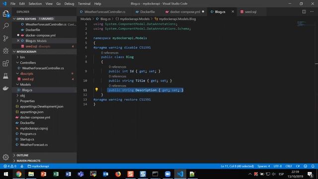 ASP.Net Core Web API con Docker Compose, PostgreSQL y EF Core смотреть онлайн