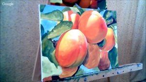 ? ХуДоЖнИкИ Рисуем вместе абрикосы / Картина акрилом / Наталья Терехова