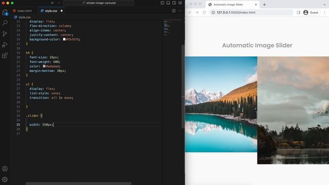 How To Create Simple Image Carousel in HTML CSS and JavaScript смотреть онлайн