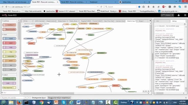 Demo NodeRed, Traffic Alerts from COSMOS смотреть онлайн