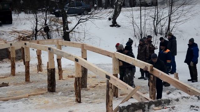 Постройка Белого моста. Как всё начиналось. 27.01.18г. Белые Берега смотреть онлайн