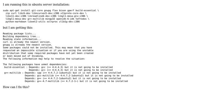 Ubuntu: How to run 'apt-get install' to install all dependencies? смотреть онлайн