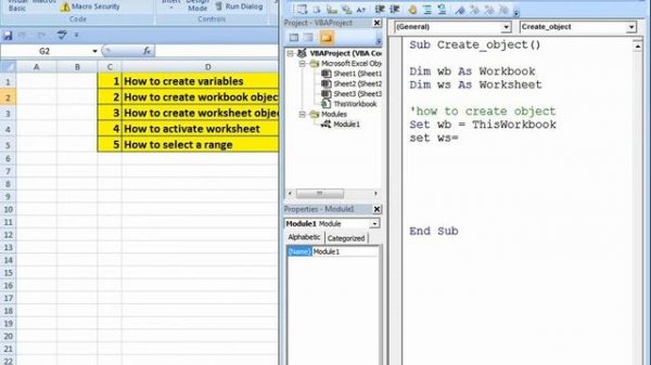 #howto #create  #object  of #workbook & #worksheet  in #excel  #vba #automation