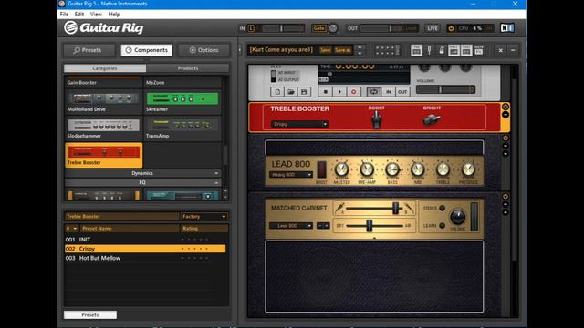 Guitar Rig 5 clean and distortion test смотреть онлайн