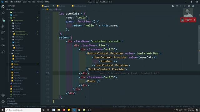 20. Error Boundaries in React. GetDerivedStateFromError and componentDidCatch methods - ReactJS смотреть онлайн