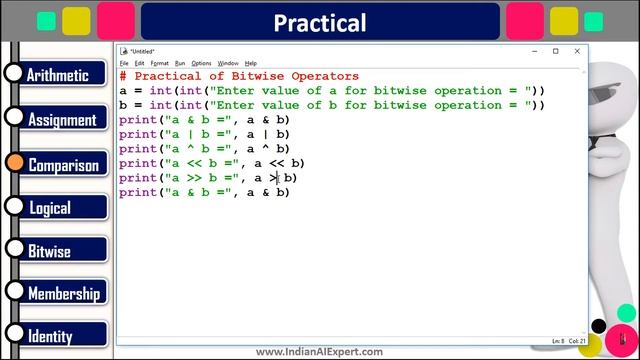 Bitwise Operators Practical in Python | Python Programming exercise in Hindi #06 смотреть онлайн