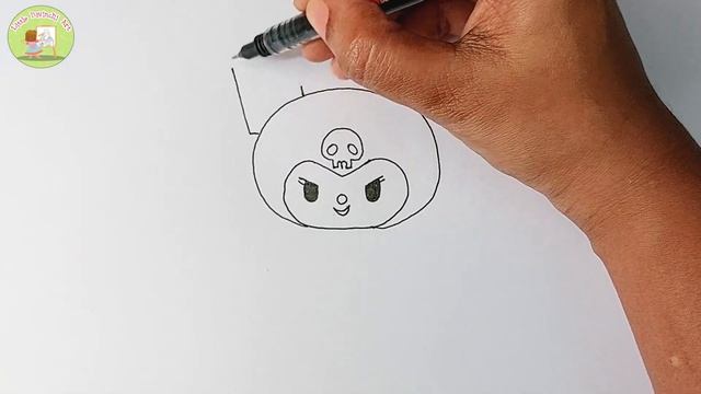 How to draw KUROMI | Easy drawing tutorial for kids смотреть онлайн