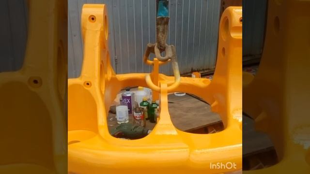 Покраска деталей трактора. Покраска под лак. смотреть онлайн