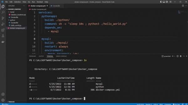How to connect python and MySQL using Docker Compose