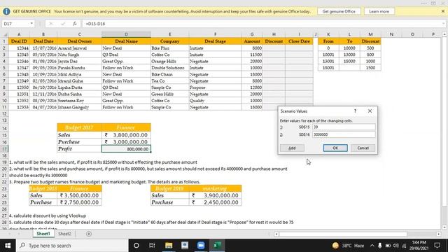 MICROSOFT EXCEL DAY 25 || EXCEL GOALSEEK SCENARIO AND SOLVER смотреть онлайн
