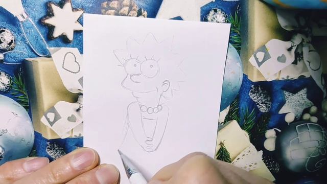 Как нарисовать Симпсон Лизу / Простой рисунок Симпсоны смотреть онлайн
