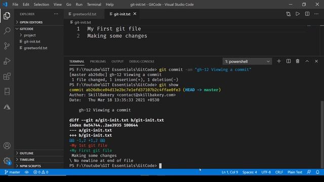 GIT View Commit using Show смотреть онлайн
