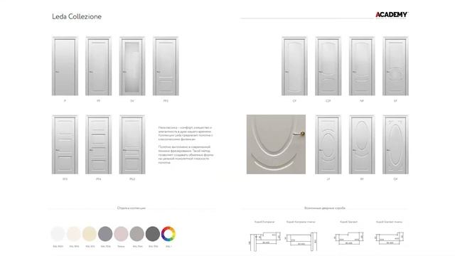 Двери ACADEMY Leda - двери во французском стиле. Стиль неоклассика. смотреть онлайн