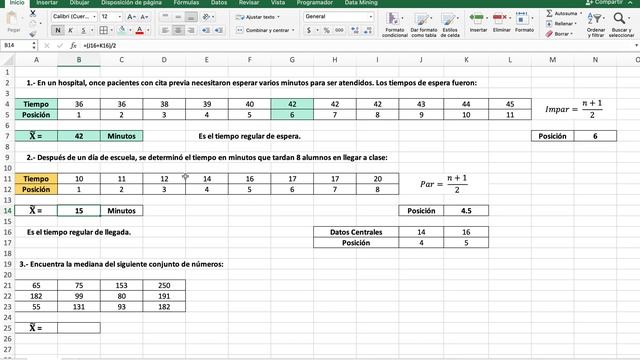 Cómo Obtener la Mediana en Excel - Datos Impares, Pares y Uso De Fórmulas смотреть онлайн