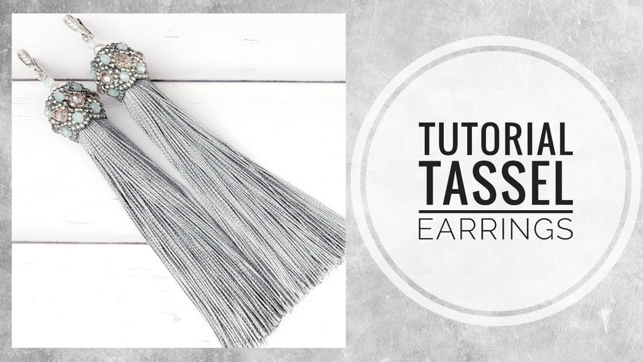 #МК - Серьги-кисти | Оплетение кисточки | #Tutorial - Tassel earrings | The design of tassels смотреть онлайн