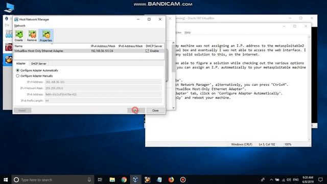How to assign an I.P. to Metasploitable-2 on VirtualBox (Windows 10) смотреть онлайн
