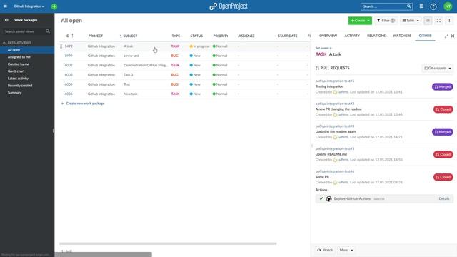 OpenProject GitHub integration смотреть онлайн
