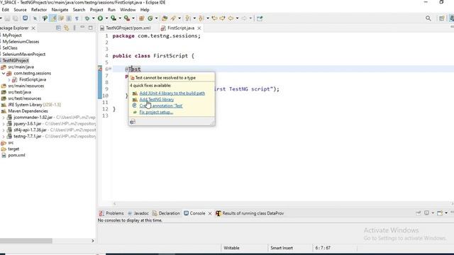 How to resolve TestNG import issue in Maven? TestNG Framework Malayalam Tutorial смотреть онлайн