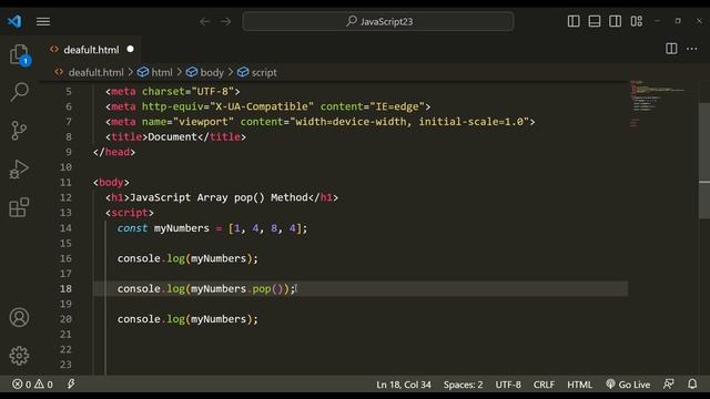 JavaScript pop() Method | Tutorial For Beginners in Hindi || Adisma смотреть онлайн