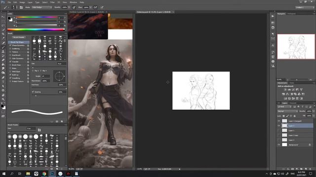 MTG fanart sketch timelapse смотреть онлайн
