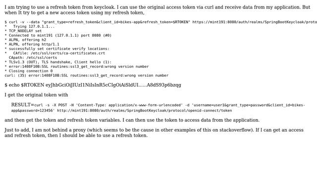 refreshing keycloak access token gives ssl3_get_record:wrong version number смотреть онлайн