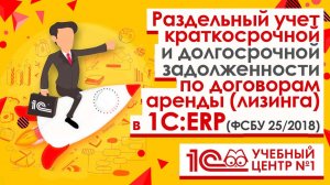 Раздельный учет краткосрочной и долгосрочной задолженности по договорам аренды (лизинга) в 1С:ERP