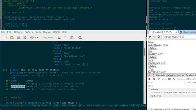 Reactive Web Applications in Clojure (Part 4.3: Server communication) смотреть онлайн