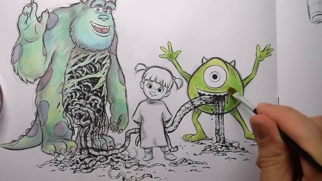 HORROR Artist vs $2 DISNEY Coloring Book ✍️ смотреть онлайн