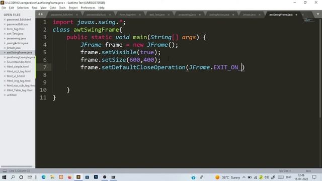 Frame create in java swing[ Part-2 ]in Hindi /English смотреть онлайн
