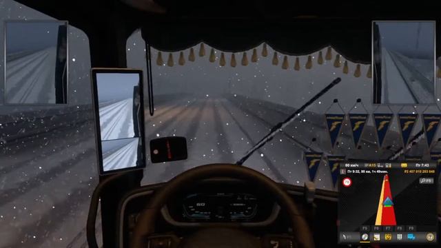 Зима в игре Euro Truck Simulator 2 mp Катаем ивент смотреть онлайн
