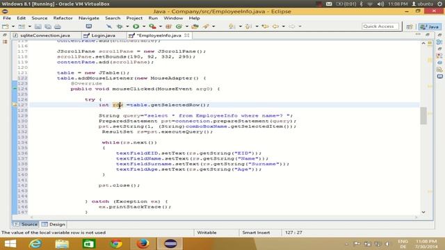 Java Eclipse GUI Tutorial 16 # Get value from JTable to set into JTextField смотреть онлайн