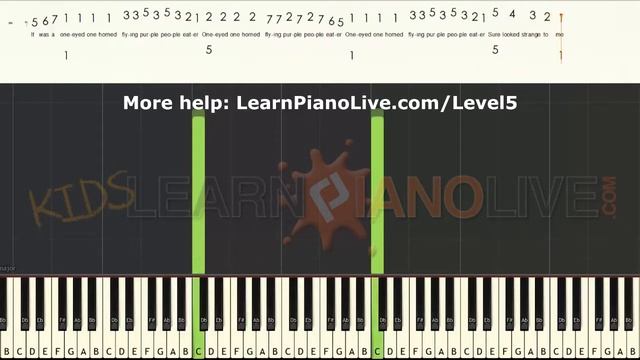 How to play Purple People Eater difficult LEVEL 5 cover tutorial for kids смотреть онлайн