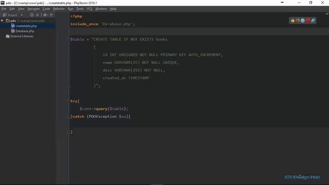 Creating a table with PDO смотреть онлайн