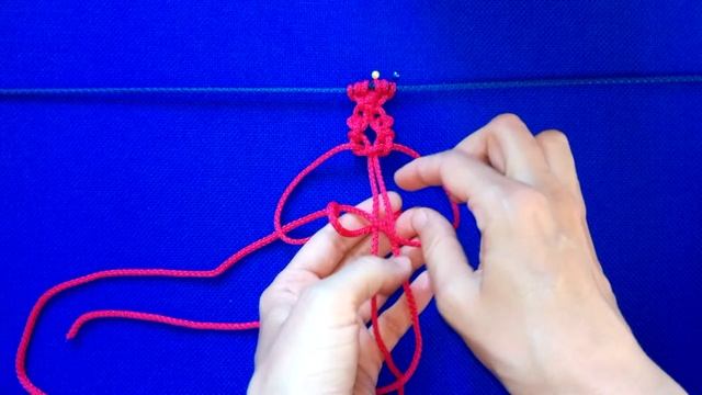 Цепочка из квадратных узлов и фриволите "Грация". Уроки макраме. смотреть онлайн