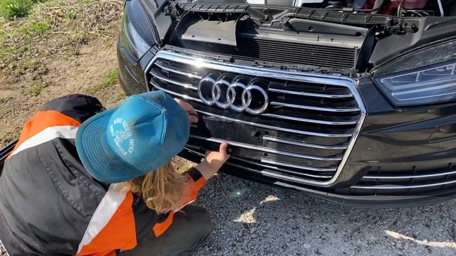 Audi A7 filler panel (front license plate) Trim bumper cover delete swap replace Quattro tfsi 3.0t смотреть онлайн