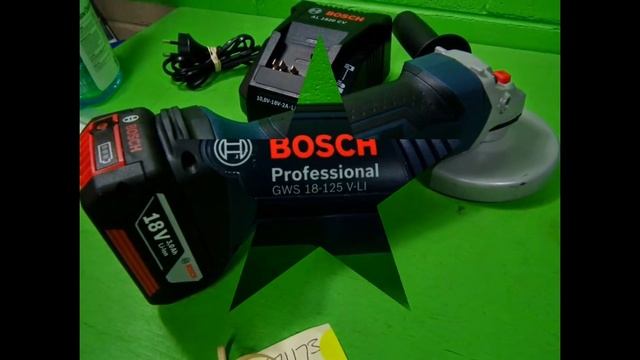 P71173 - Bosch Battery Cordless Angle Grinder Gws 18-125 v Li + 1x Battery 3AH + Charger. смотреть онлайн