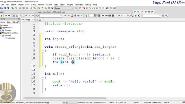 How to Create a Triangle Using Recursive Function in C++ Programming Language смотреть онлайн