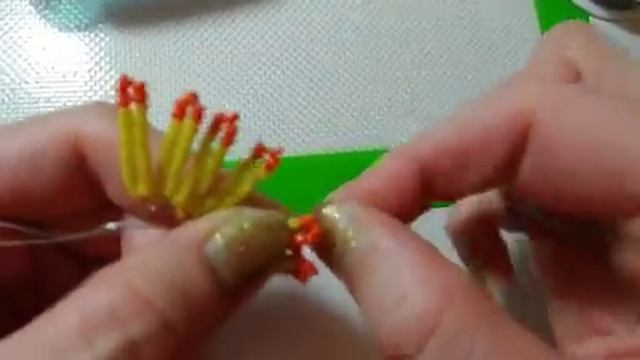 Нарциссы многоцветковые из бисера МК от Koshka2015 - цветы из бисера, бисероплетение, МК смотреть онлайн