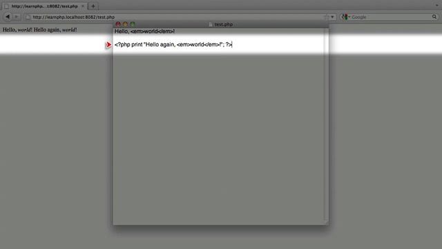 Creating your first PHP script and the structure of a simple PHP statement смотреть онлайн