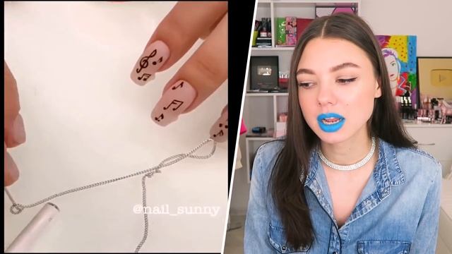 Смотрю странный Маникюр! Ногти Наушники, Грядка На Ногтях смотреть онлайн