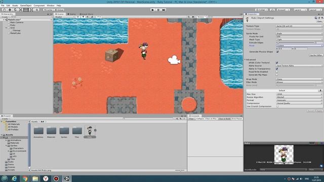 Создание игры на Unity3D - Ruby Adventure урок 5 - Декорации смотреть онлайн