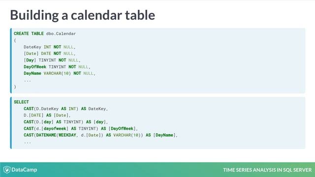 SQL Tutorial: Working with calendar tables смотреть онлайн