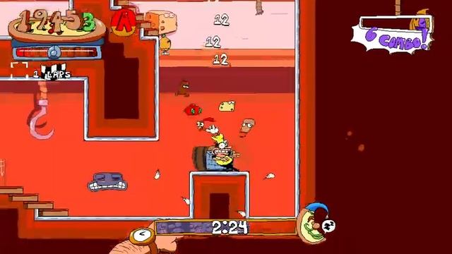 Pizza tower frenzy world Fun farm and Fast food saloon level as Wario (Pizza tower mod) смотреть онлайн